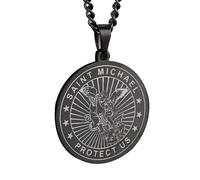 XULAVA Saint Christopher Necklace for Men Women Saint Christopher Pendant 14k Stainless Steel Silver Gold Perfect Gifts for Family Parents Friends Patron Saint of Travelers, Metal, No Gemstone