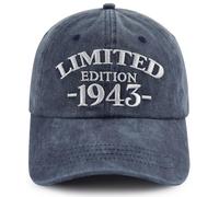 Xullaxth 81th Birthday Decorations for Men Women, Limited Edition 1943 Party Hat, Adjustable Embroidery 81 Year Old Birthday Gifts Baseball Cap for Husband Wife