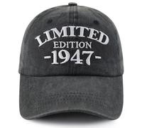 Xullaxth Limited Edition 1940 1941 1942 1943 1944 1945 1946 1947 1948 1949 Hat for Men Women, Adjustable Cotton Baseball Cap, 1947 Black, One size