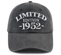 Xullaxth Limited Edition 1950 1951 1952 1953 1954 1955 1956 1957 1958 1959 Hat for Men Women, Adjustable Cotton Baseball Cap, 1952 Black, One size