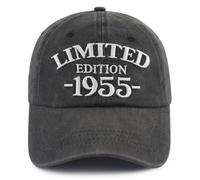 Xullaxth Limited Edition 1950 1951 1952 1953 1954 1955 1956 1957 1958 1959 Hat for Men Women, Adjustable Cotton Baseball Cap, 1955 Black, One size