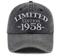 Xullaxth Limited Edition 1950 1951 1952 1953 1954 1955 1956 1957 1958 1959 Hat for Men Women, Adjustable Cotton Baseball Cap, 1958 Black, One size