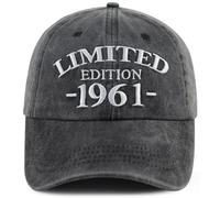 Xullaxth Limited Edition 1960 1961 1962 1963 1964 1965 1966 1967 1968 1969 Hat for Men Women, Adjustable Cotton Baseball Cap, 1961 Black, One size