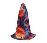 XULLZH a hand drawn painting of a cancerous cells in the Print Hooded Cape Halloween Christmas Cape Costume Women Men Adults Masquerade Dress Up