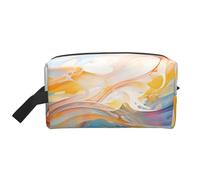XULLZH Abstract Music Print Large capacity Travel Portable Cosmetic Organizer Pouch Zipper Toiletry Storage Bag, White, One Size, White, One Size