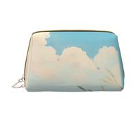 XULLZH beach dunes Print Leather Zip Portable for Women Travel Toiletry PouchKit Organizer Small Makeup Pouche, White, One Size, White, One Size