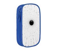 XULLZH Black Dot Print Large Capacity Zipper Pencil Box double-deck Pen Bag Make-up Pen Pouch Office Supply, Blue, One Size, Modern