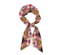 XULLZH Candy Paradise Print Neck Scarfs for Women Neck Scarves Soft Breathable Lightweight Neckerchief Headscarf, Black, One Size, Black, One Size