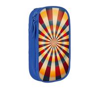 XULLZH Colored plaid Print Large Capacity Zipper Pencil Box double-deck Pen Bag Make-up Pen Pouch Office Supply, Blue, One Size, Modern