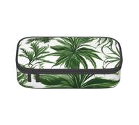 XULLZH Flowering Herbs and Herbaceous Plants Print Large Capacity Compartments Pencil Case Pencil Pouch Bag Travel Toiletry Organizer Bag, Black, One Size, Modern