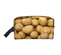 XULLZH Garden Potatoes Print Large capacity Travel Portable Cosmetic Organizer Pouch Zipper Toiletry Storage Bag, White, One Size, White, One Size