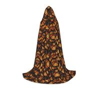 XULLZH Heaps of Orange Monarch Butterflies Print Hooded Cape Halloween Christmas Cape Costume Women Men Adults Masquerade Dress Up