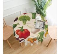 XULLZH Introduction of Various Vegetables Print Table Cloth Kitchen Dinning Decoration,Cover Washable,Tabletop Decoration Covering