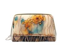 XULLZH Jellyfish Pattern Print Leather Zip Portable for Women Travel Toiletry PouchKit Organizer Small Makeup Pouche, White, One Size, White, One Size