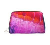 XULLZH Magic Mushroom Print Leather Zip Portable for Women Travel Toiletry PouchKit Organizer Small Makeup Pouche, White, One Size, White, One Size