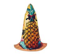 XULLZH Pineapple Fruit Sunglasses Sand Beach Print Hooded Cape Halloween Christmas Cape Costume Women Men Adults Masquerade Dress Up