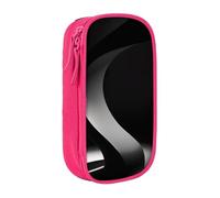 XULLZH Question Mark Print Large Capacity Zipper Pencil Box double-deck Pen Bag Make-up Pen Pouch Office Supply, Pink, One Size, Modern