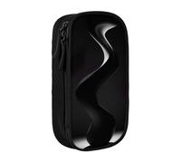 XULLZH Question Mark Print Large Capacity Zipper Pencil Box double-deck Pen Bag Make-up Pen Pouch Office Supply, Black, One Size, Modern