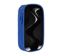 XULLZH Question Mark Print Large Capacity Zipper Pencil Box double-deck Pen Bag Make-up Pen Pouch Office Supply, Blue, One Size, Modern