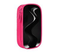 XULLZH Question Mark Print Large Capacity Zipper Pencil Box double-deck Pen Bag Make-up Pen Pouch Office Supply, Pink, One Size, Modern