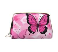 XULLZH Red Butterfly Seamless tile Print Leather Zip Portable for Women Travel Toiletry PouchKit Organizer Small Makeup Pouche, White, One Size, White, One Size