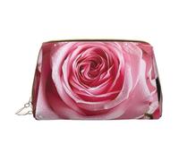 XULLZH Red Fresh Roses Print Leather Zip Portable for Women Travel Toiletry PouchKit Organizer Small Makeup Pouche, White, One Size, White, One Size