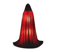 XULLZH Red Light and Dark Gray Stripes Print Hooded Cape Halloween Christmas Cape Costume Women Men Adults Masquerade Dress Up