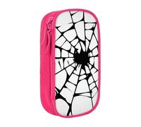 XULLZH skeleton pattern Print Large Capacity Zipper Pencil Box double-deck Pen Bag Make-up Pen Pouch Office Supply, Pink, One Size, Modern