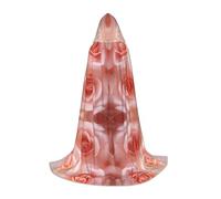 XULLZH Soft Color Pale Faded Mix of Roses Print Hooded Cape Halloween Christmas Cape Costume Women Men Adults Masquerade Dress Up