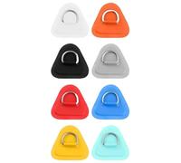 xulvoz 10PCS Surfboard Dinghy Boat PVC Patch With Stainless Steel Triangle D Ring Pad/Patch Inflatable Boat Patch Canoe Deck Rigging