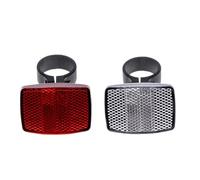 xulvoz 20 Pcs Bike Handlebar Reflectors Front Rear Safety Warning Lights | Bright red & white reflectors for enhanced visibility, easy stick-on installation, 20-pack value set.