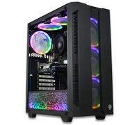 XUM Elite Prebuilt Gaming PC: AMD Ryzen 5 5500, Nvidia Geforce RTX 5060 8GB, 32GB DDR4 RAM, 500GB NVMe SSD, 1TB HDD, 700W PSU 80+ Bronze, aRGB, WiFi 5, Windows 11 Home, Entry Level, Black Case