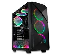 XUM Legend Gaming PC - AMD Ryzen 5 5500, NVIDIA RTX 5060 8GB, 32GB DDR4 RAM, 500GB NVMe SSD + 1TB HDD, 700W PSU, WiFi, RGB Lighting, Windows 11 - VR Ready, Streaming Ready Gaming Desktop