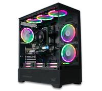 XUM Vista Prebuilt Gaming PC: AMD Ryzen 5 5500, Nvidia GeForce RTX 5060 8GB, 32GB DDR4 RAM, 500GB NVMe SSD, 1TB HDD, 700W PSU 80+ Bronze, aRGB, WiFi 5, Windows 11 Home, Entry Level, Black Case