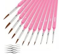 Xumann 11 PCS Fine Detail Paint Brushes Set, Miniature Line Painting Handle Brush, Model Paint Brushes