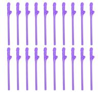 Xumann 20PCS Reusable Hen Party Accessories Hard-Plastic Straws Set for Bachelor Party, Birthday Party (Purple)
