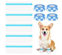 Xumann 50 Pcs Disposable Dog Socks for Injured Paws Waterproof, Dog Paw Bandage with Self Adhesive for Indoor Outdoor Walking (S)