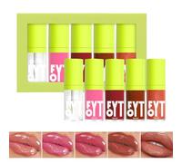 Xumann 5PCS Fat Lip Oil Set, Non-Sticky Oil Lip, Moisturizing Lip Oils Long Lasting for Girls Women