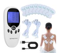 Xumann TENS Machine for Pain Relief, Dual Channel Digital Electronic Muscle Stimulator Machine with 6 Massage Modes and 8 Replacement Pads for Back/Neck/Shoulder/Leg/Calf Pain Relief