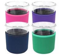 Xumbtvs Reusable Ice Cream Sleeve, 4 Pcs Neoprene Insulated Sleeves for Creami Deluxe Pints, Compatible with NC501, NC500 Series Deluxe Ice Cream Maker Containers, Only Sleeve(Colorful,24oz)