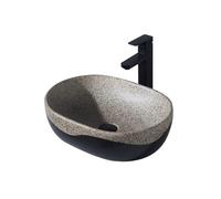 Xumh2024-3 Bathroom Vessel Sink Hand rounded edges Bathroom Sink Top Mount for Powder Room, Home Restroom or Guest Bath Bathroom Sink