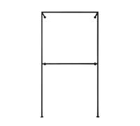 Xumh2024-3 Closet Organizer Wall Mounted Hangers, Wardrobes, Double-layer Hanging Clothing Display clothes rail(Small)