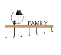 Xumh2024-3 Coat Hooks wall Mounted Modern Wall Mounted Coat Rack Creative Entrance Key Book Bag Hanging Hooks Into The Door After The Coat Rack Wall Wall Storage Without Punching Hole(Large)