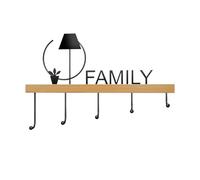 Xumh2024-3 Coat Hooks wall Mounted Modern Wall Mounted Coat Rack Creative Entrance Key Book Bag Hanging Hooks Into The Door After The Coat Rack Wall Wall Storage Without Punching Hole(Small)