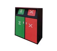 Xumh2024-3 Garbage Can Trash Can 120L Outdoor Garbage Can with Lid Metal Trash Bin Large Capacity