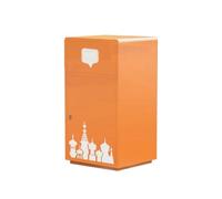 Xumh2024-3 Garbage Can Trash Can 65L with Lid Garbage Can Outdoor Public Areas Metal Trash Bin