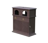 Xumh2024-3 Garbage Can Trash Can Double Bin Rubbish with Ashtray Outdoor Garden Public Areas Metal Garbage Can