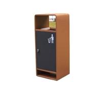 Xumh2024-3 Garbage Can Trash Can Lockable Trash Can Metal Bin with Ashtray for Indoor Outside Public Areas