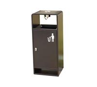 Xumh2024-3 Garbage Can Trash Can Outside Lockable Trash Bin Public Smoking Area Metal Garbage Can with Ashtray