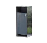 Xumh2024-3 Garbage Can Trash Can Stainless Steel Garbage Can with Ashtray for for Household Hotel Commercial Street